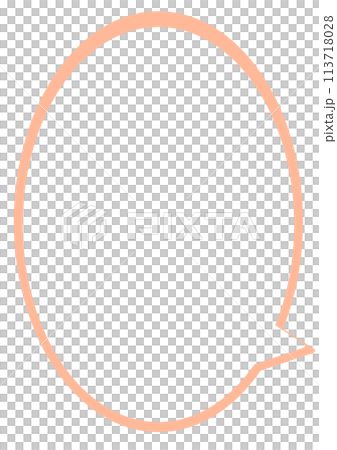 Simple speech bubble pale orange 113718028