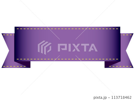 太いリボン単品　紫のグラデーション 113718462