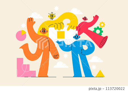 Abstract business people illustration 113720022