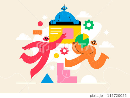 Abstract business people illustration 113720023