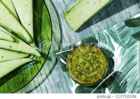 pesto cheese and pesto sauce pesto cheese and pesto sauce 113720206