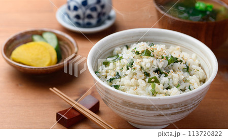 わかめご飯と若芽のお味噌汁 113720822