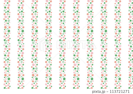 小花のストライプパターンのイラスト 小花のストライプパターンのイラスト 113721271