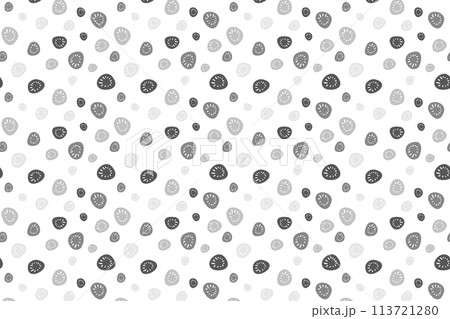 抽象的な蓮根や花のような模様のパターンイラスト 113721280