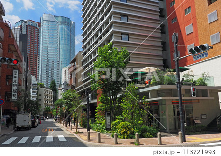 麻布十番の街と六本木ヒルズ 麻布十番の街と六本木ヒルズ 113721993