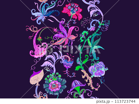 Fantasy, alien hypnotic flowers 113723744