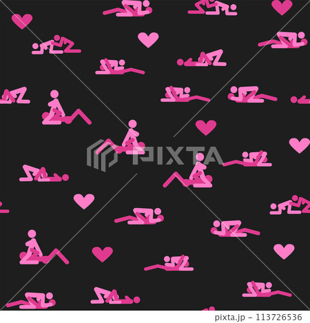 Kama Sutra, seamless pattern, design, poster, fabric. Kamasutra, sketchy poses for making love. Set. Kama Sutra, seamless pattern, design, poster, fabric. Kamasutra, sketchy poses for making love. Set. 113726536