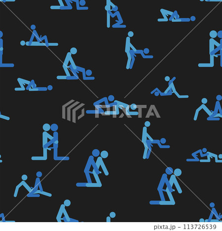 Kama Sutra, seamless pattern, design, poster, fabric. Kamasutra, sketchy poses for making love. Set. 113726539