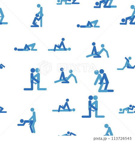 Kama Sutra, seamless pattern, design, poster, fabric. Kamasutra, sketchy poses for making love. Set. 113726543