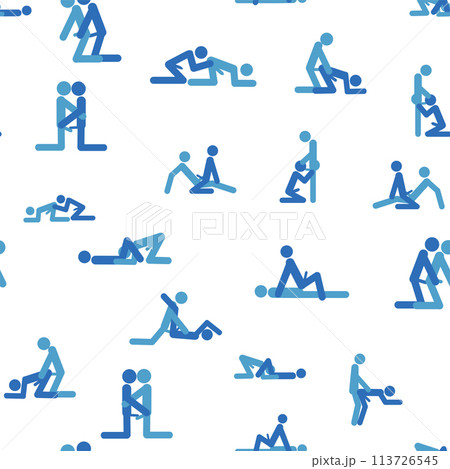 Kama Sutra, seamless pattern, design, poster, fabric. Kamasutra, sketchy poses for making love. Set. 113726545