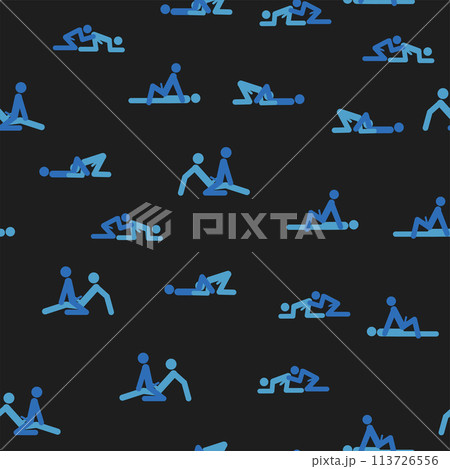 Kama Sutra, seamless pattern, design, poster, fabric. Kamasutra, sketchy poses for making love. Set. 113726556