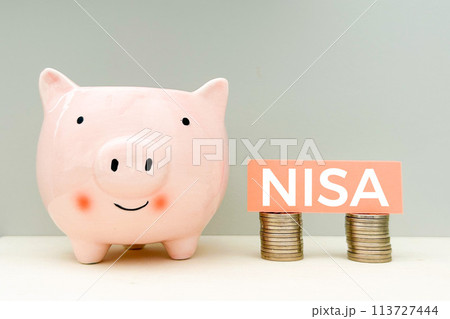 NISAと貯金箱 NISAと貯金箱 113727444