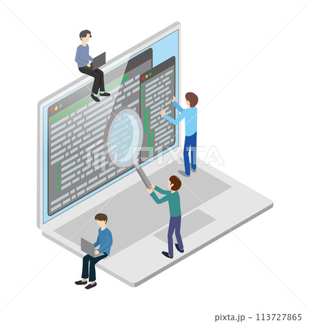 ノートパソコン プログラミングイメージ ノートパソコン プログラミングイメージ 113727865