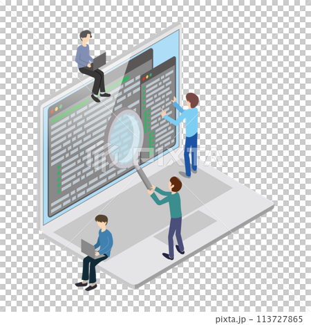 ノートパソコン プログラミングイメージ ノートパソコン プログラミングイメージ 113727865