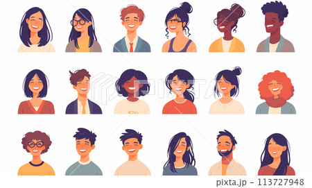 人物のアイコンセット、ビジネス 113727948
