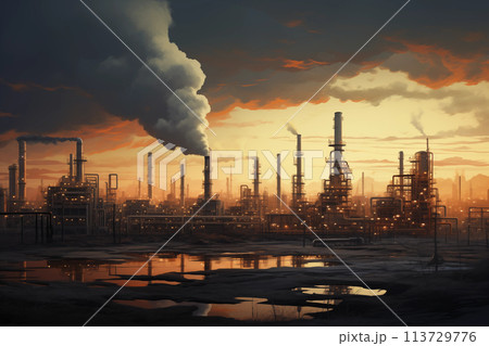 Oil and gas refinery plant 113729776