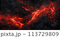 Dramatic volcanic lava eruption 113729809