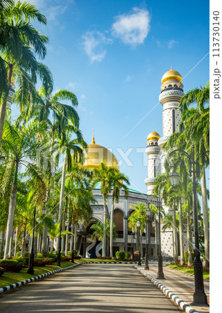 ブルネイダルサラームにあるニューモスクのとても美しい風景 113730140