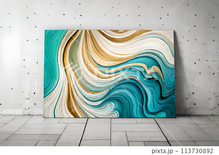 Marble abstract acrylic background. Marbling artwork texture. 113730892