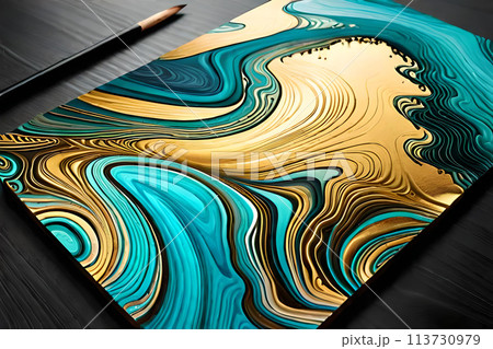 Marble abstract acrylic background. Marbling artwork texture. Marble abstract acrylic background. Marbling artwork texture. 113730979
