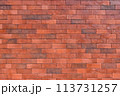 Background of old vintage brick wall ,Weathered texture,old , red brick wall background, grungy rusty blocks. 113731257