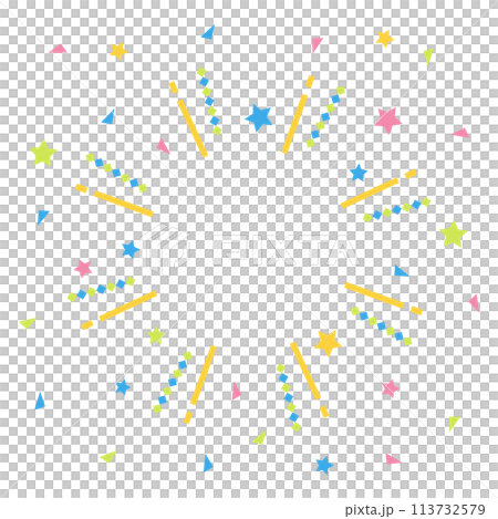 ポップな集中線背景 113732579