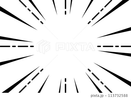 シンプルな集中線背景 シンプルな集中線背景 113732588