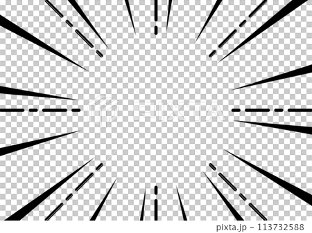 シンプルな集中線背景 シンプルな集中線背景 113732588