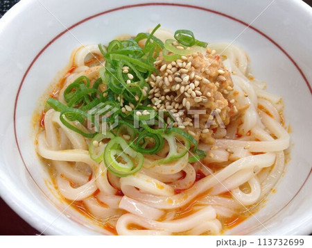 外食チェーンストアで食べる「冷やし担々うどん」 外食チェーンストアで食べる「冷やし担々うどん」 113732699