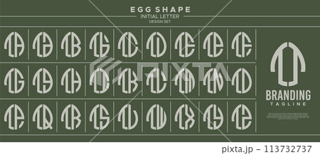 Collection of food egg shape initial letter T TT logo design Collection of food egg shape initial letter T TT logo design 113732737