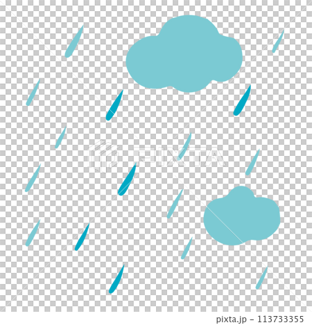 雨天風景雨季插畫向量素材 113733355