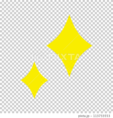 シンプルなきらきら輝く星のイラスト 113733553