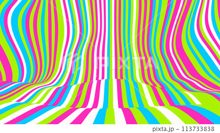 Abstract green and pink vertical waves design 113733838