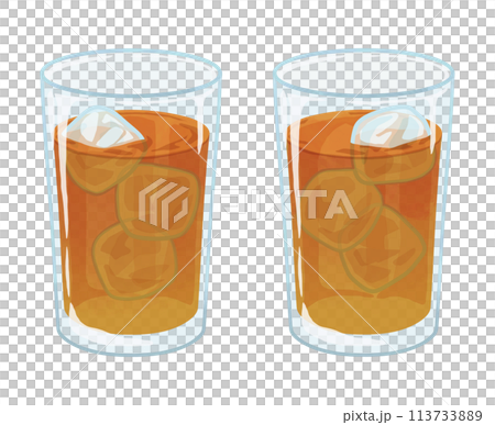 2 cups of cold barley tea 2 cups of cold barley tea 113733889