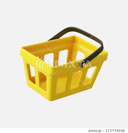 3d realistic shopping cart 113734036