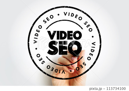 Video Seo text stamp, concept background 113734100
