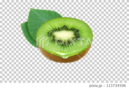 Kiwi illustration realistic white background 113734506