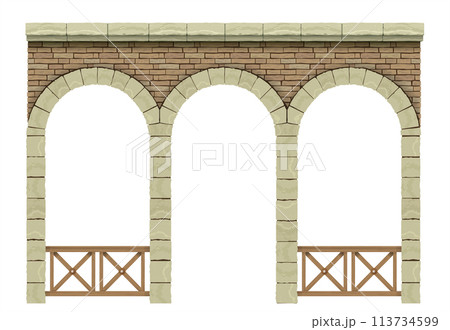Classic antique stone biege arch 113734599