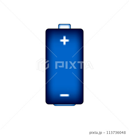 Battery icon on white. 113736048