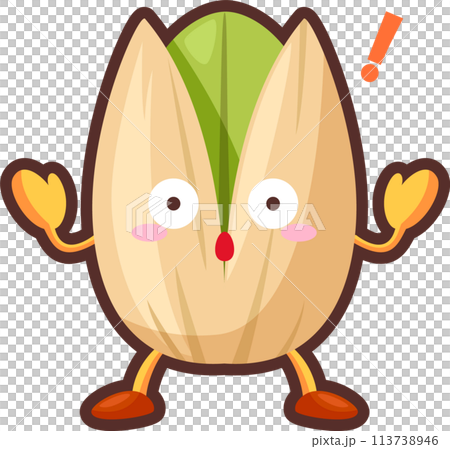 驚くピスタチオのキャラクター 驚くピスタチオのキャラクター 113738946