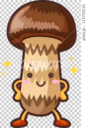 可愛的松茸人物插圖 可愛的松茸人物插圖 113739218