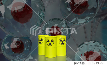 The Radioactive tank for energy or technology concept 3d rendering. 113739386