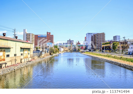 名古屋市、中川運河の松重閘門 名古屋市、中川運河の松重閘門 113741494