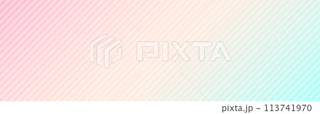パステルカラーのグラデーションと斜めストライプのパターン - シンプルでかわいい背景素材 - 16: 113741970
