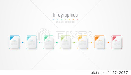 Infographic 7 options design elements for your business data. Vector Illustration. Infographic 7 options design elements for your business data. Vector Illustration. 113742077