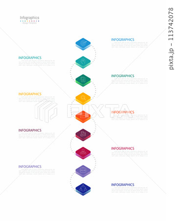 Infographic 9 options design elements for your business data. Vector Illustration. Infographic 9 options design elements for your business data. Vector Illustration. 113742078