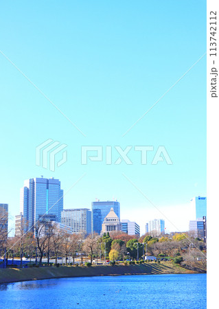 東京都千代田区永田町、国会議事堂の風景 113742112