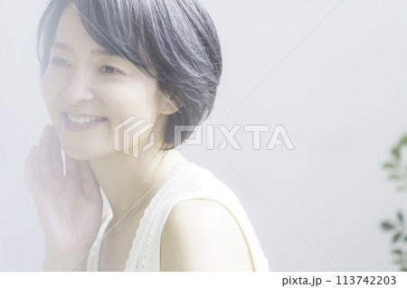 ミドルエイジの女性のポートレート ビューティー ミドルエイジの女性のポートレート ビューティー 113742203