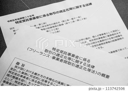 フリーランス新法の概要 フリーランス新法の概要 113742506