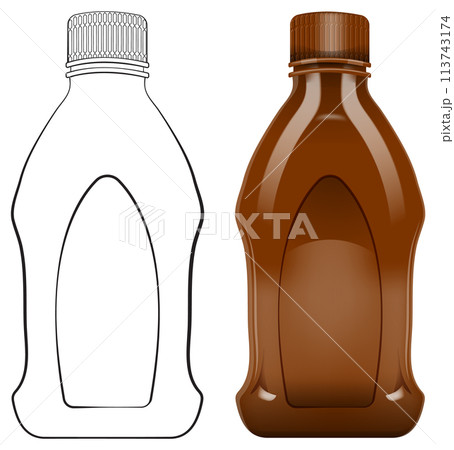 Chocolate Syrup Bottle Illustration 113743174